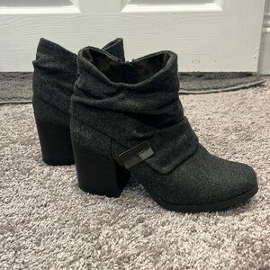 Blowfish gray ankle boots